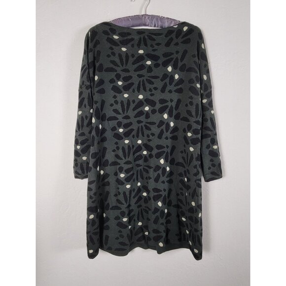Field Flower Womens Green & Black Patterned Tunic Dress Size Small - Picture 2 of 7